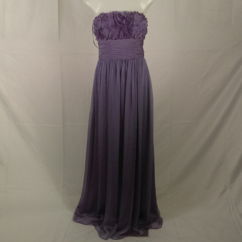 New Dave & Johnny Size 8 Chiffon Purple Gown Dress